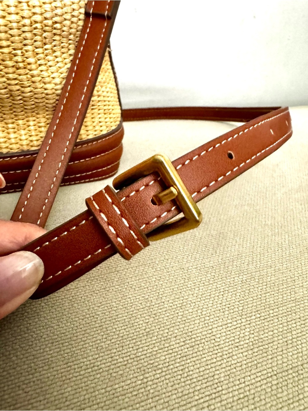 MNG Mango Raffia Crossbody Bag - Picture 6 of 15